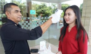 Antisipasi Corona Dalton Makassar Cek Suhu Tubuh Tamu