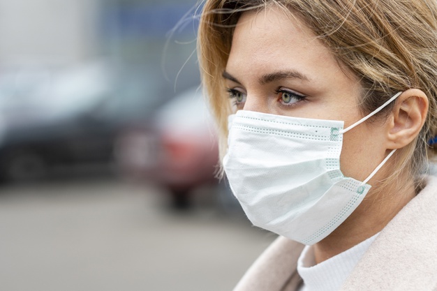 portrait young woman wearing surgical mask 23 2148454330