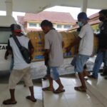 Jenazah saat diantar ke RSUD Mimika