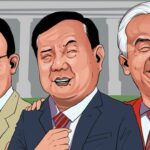 infografis prabowo anies dan ganjar top 3 capres 2024