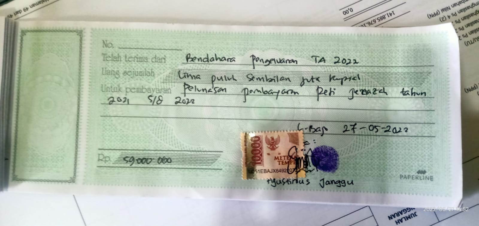 kwitansi lumnas peti jenazah