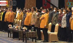 jokowi dan maruf amin hadiri acara hut ke 16 hanura di jcc senayan rabu 21122022 tangkapan layar oso tv 169