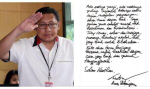 mantan ketua umum partai demokrat anas urbaningrum au jelang bebas