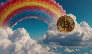 Ilustrasi Grafik Rainbow Bitcoin 1
