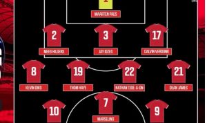 line up timnas